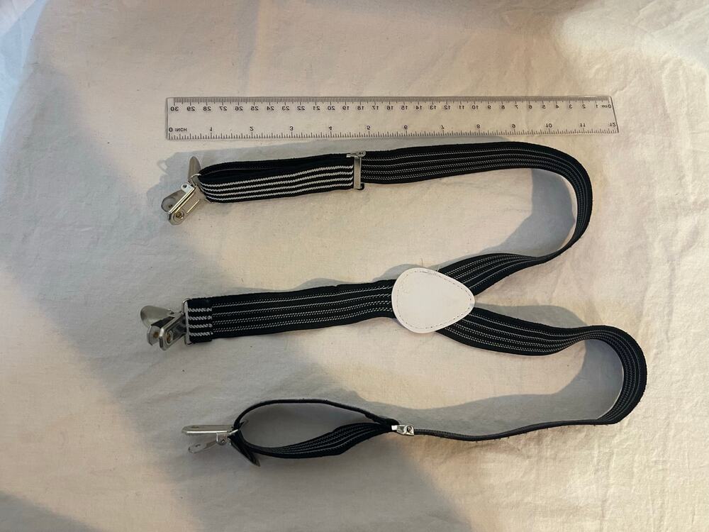Kids striped suspenders